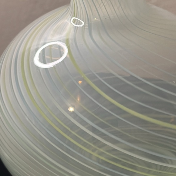 Dansk Blue and Green Mezza Filigrana Swirl Vintage 90s Art Glass Gourd Vase - Picture 8 of 8